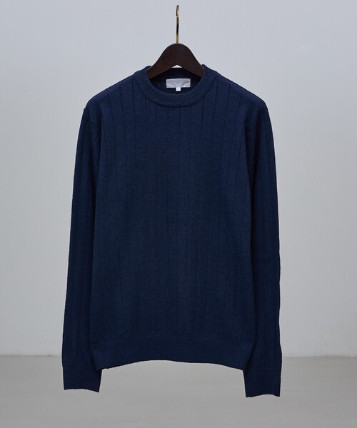 ABAHOUSE GRAY(アバハウスグレイ)の「【カシミヤタッチ】プルオーバー クルーネック ニット / ウォッシャブル(ニット/セーター・メンズ・セージグリーン/チャコールグレー/ブラック/ホワイト/ネイビー・46/48/50)」の5枚目の写真