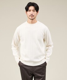 ABAHOUSE GRAY | 【カシミヤタッチ】プルオーバー クルーネック ニット / ウォッシャブル(ニット/セーター)