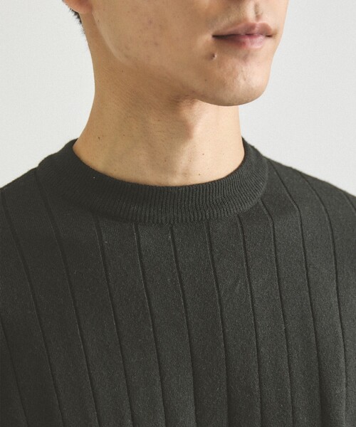 ABAHOUSE GRAY(アバハウスグレイ)の「【カシミヤタッチ】プルオーバー クルーネック ニット / ウォッシャブル(ニット/セーター・メンズ・セージグリーン/チャコールグレー/ブラック/ホワイト/ネイビー・46/48/50)」の9枚目の写真