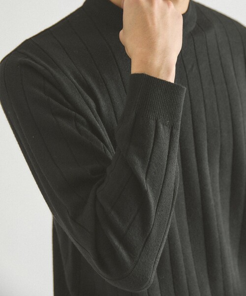 ABAHOUSE GRAY(アバハウスグレイ)の「【カシミヤタッチ】プルオーバー クルーネック ニット / ウォッシャブル(ニット/セーター・メンズ・セージグリーン/チャコールグレー/ブラック/ホワイト/ネイビー・46/48/50)」の21枚目の写真