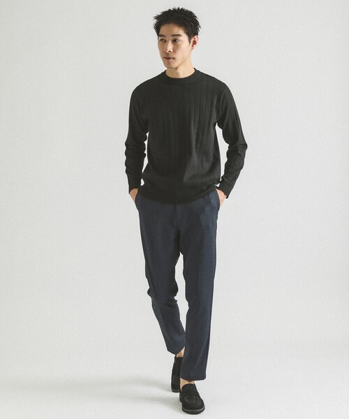 ABAHOUSE GRAY(アバハウスグレイ)の「【カシミヤタッチ】プルオーバー クルーネック ニット / ウォッシャブル(ニット/セーター・メンズ・セージグリーン/チャコールグレー/ブラック/ホワイト/ネイビー・46/48/50)」の19枚目の写真