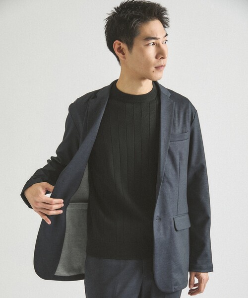 ABAHOUSE GRAY(アバハウスグレイ)の「【カシミヤタッチ】プルオーバー クルーネック ニット / ウォッシャブル(ニット/セーター・メンズ・セージグリーン/チャコールグレー/ブラック/ホワイト/ネイビー・46/48/50)」の18枚目の写真