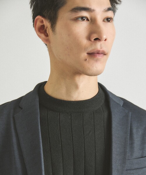 ABAHOUSE GRAY(アバハウスグレイ)の「【カシミヤタッチ】プルオーバー クルーネック ニット / ウォッシャブル(ニット/セーター・メンズ・セージグリーン/チャコールグレー/ブラック/ホワイト/ネイビー・46/48/50)」の17枚目の写真