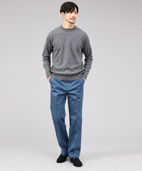 ABAHOUSE GRAY(アバハウスグレイ)の「【カシミヤタッチ】プルオーバー クルーネック ニット / ウォッシャブル(ニット/セーター・メンズ・セージグリーン/チャコールグレー/ブラック/ホワイト/ネイビー・46/48/50)」の12枚目の写真