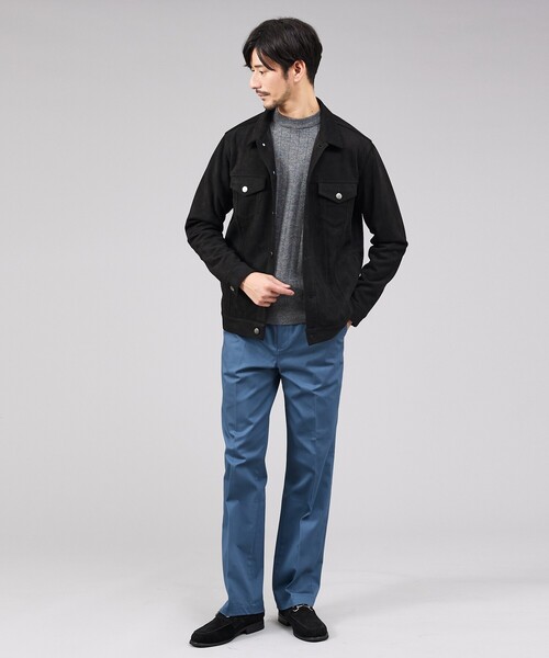 ABAHOUSE GRAY(アバハウスグレイ)の「【カシミヤタッチ】プルオーバー クルーネック ニット / ウォッシャブル(ニット/セーター・メンズ・セージグリーン/チャコールグレー/ブラック/ホワイト/ネイビー・46/48/50)」の11枚目の写真