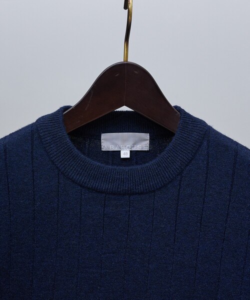 ABAHOUSE GRAY(アバハウスグレイ)の「【カシミヤタッチ】プルオーバー クルーネック ニット / ウォッシャブル(ニット/セーター・メンズ・セージグリーン/チャコールグレー/ブラック/ホワイト/ネイビー・46/48/50)」の9枚目の写真