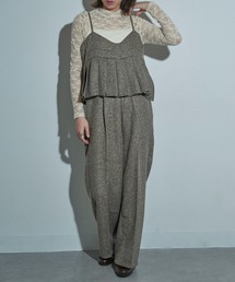 【MAISON BREEZE reveur】ツイード プリーツビスチェオールインワン DTK