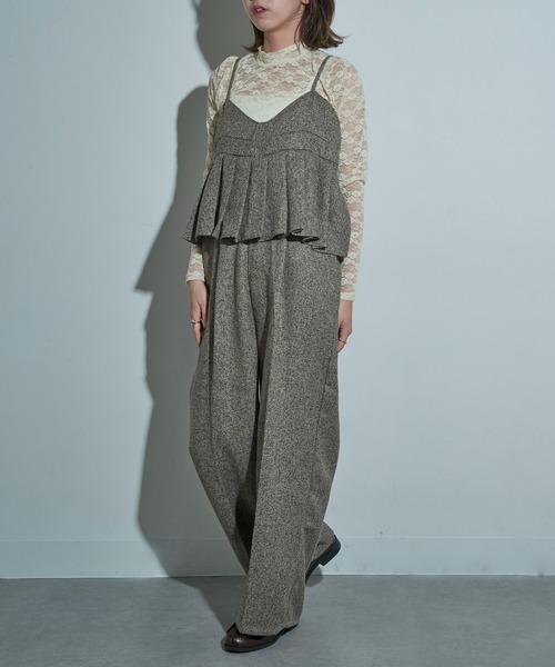 セール】【MAISON BREEZE reveur】ツイード プリーツビスチェ