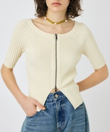 【EC・一部店舗限定】ZIP UP RIB トップス