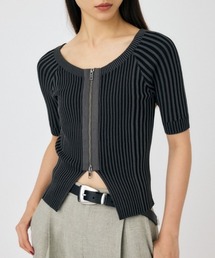 【EC・一部店舗限定】ZIP UP RIB トップス