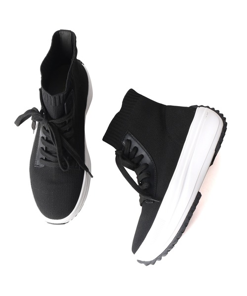 coca(ANDEX shoes product)(コカ)の「軽量 レースアップ ニットブーツ(ブーツ・レディース・ブラック・SMALL/MEDIUM/LARGE)」の20枚目の写真