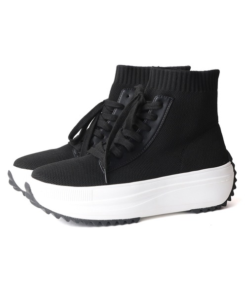 coca(ANDEX shoes product)(コカ)の「軽量 レースアップ ニットブーツ(ブーツ・レディース・ブラック・SMALL/MEDIUM/LARGE)」の19枚目の写真