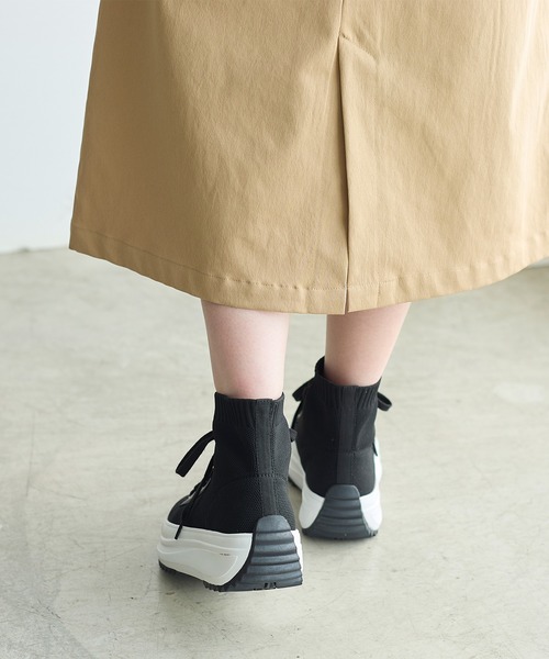 coca(ANDEX shoes product)(コカ)の「軽量 レースアップ ニットブーツ(ブーツ・レディース・ブラック・SMALL/MEDIUM/LARGE)」の12枚目の写真