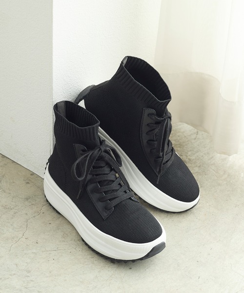 coca(ANDEX shoes product)(コカ)の「軽量 レースアップ ニットブーツ(ブーツ・レディース・ブラック・SMALL/MEDIUM/LARGE)」の16枚目の写真