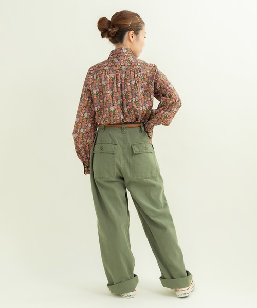 Dot&Stripes CHILD WOMAN(ドットアンドストライプス チャイルドウーマン)の「リバティ/LIBERTY ベゴニアボウタイブラウス(シャツ/ブラウス・レディース・ピンク/グリーン・FREE)」の7枚目の写真