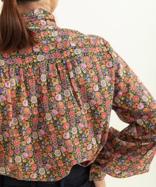 Dot&Stripes CHILD WOMAN(ドットアンドストライプス チャイルドウーマン)の「リバティ/LIBERTY ベゴニアボウタイブラウス(シャツ/ブラウス・レディース・ピンク/グリーン・FREE)」の12枚目の写真