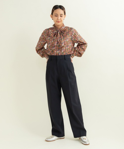 Dot&Stripes CHILD WOMAN(ドットアンドストライプス チャイルドウーマン)の「リバティ/LIBERTY ベゴニアボウタイブラウス(シャツ/ブラウス・レディース・ピンク/グリーン・FREE)」の17枚目の写真