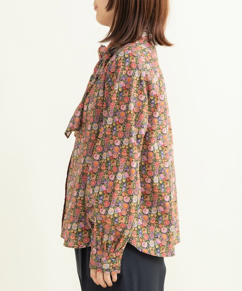 Dot&Stripes CHILD WOMAN(ドットアンドストライプス チャイルドウーマン)の「リバティ/LIBERTY ベゴニアボウタイブラウス(シャツ/ブラウス・レディース・ピンク/グリーン・FREE)」の18枚目の写真