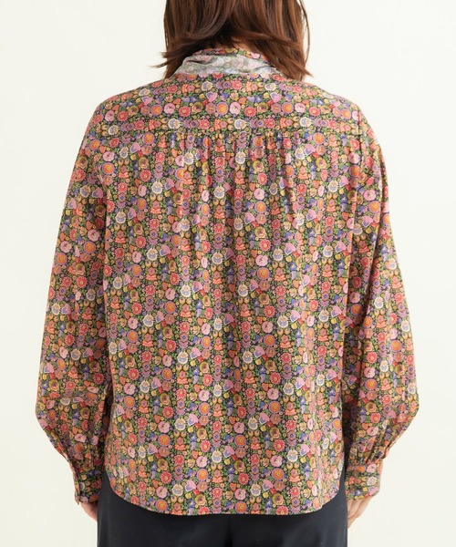 Dot&Stripes CHILD WOMAN(ドットアンドストライプス チャイルドウーマン)の「リバティ/LIBERTY ベゴニアボウタイブラウス(シャツ/ブラウス・レディース・ピンク/グリーン・FREE)」の16枚目の写真