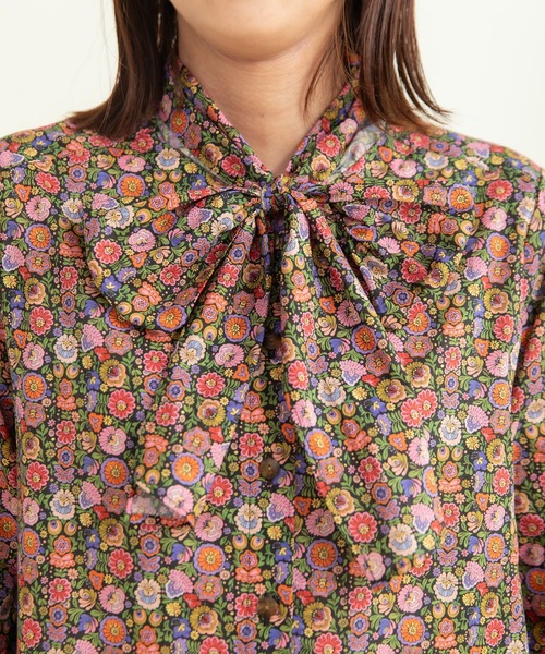Dot&Stripes CHILD WOMAN(ドットアンドストライプス チャイルドウーマン)の「リバティ/LIBERTY ベゴニアボウタイブラウス(シャツ/ブラウス・レディース・ピンク/グリーン・FREE)」の20枚目の写真