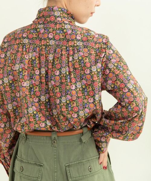 新品！タグ付き！Gucci x Liberty バックロゴ　花柄ブラウス 140 セール】リバティ/LIBERTY ベゴニアボウタイブラウス（シャツ/ブラウス