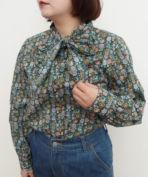 セール】リバティ/LIBERTY ベゴニアボウタイブラウス（シャツ/ブラウス