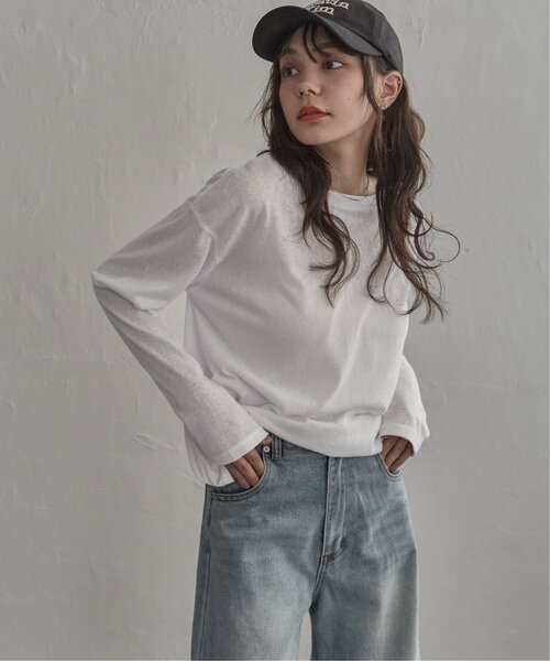 notch.(ノッチ)の「【 notch. by yui 】スラブシアーオーバートップス(Tシャツ/カットソー・レディース・ブルー/モカ/ホワイト/ブラック/イエロー/オレンジ・M)」の12枚目の写真