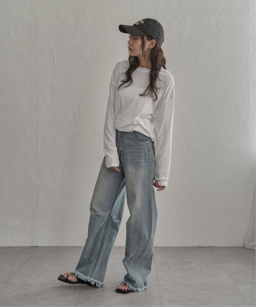 notch.(ノッチ)の「【 notch. by yui 】スラブシアーオーバートップス(Tシャツ/カットソー・レディース・ブルー/モカ/ホワイト/ブラック/イエロー/オレンジ・M)」の16枚目の写真