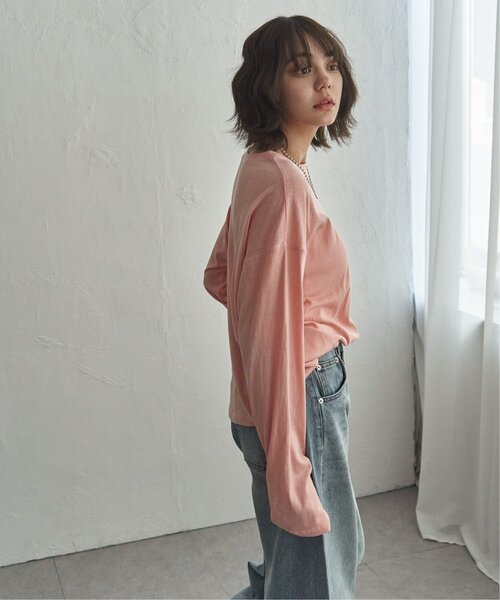 notch.(ノッチ)の「【 notch. by yui 】スラブシアーオーバートップス(Tシャツ/カットソー・レディース・ブルー/モカ/ホワイト/ブラック/イエロー/オレンジ・M)」の14枚目の写真