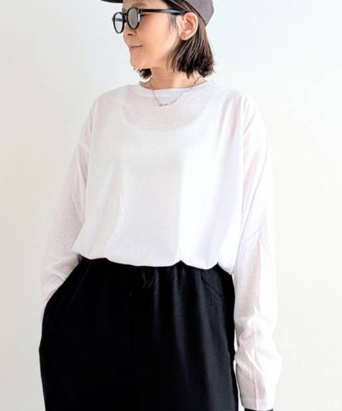 トップス You notch. by yui 】スラブシアーオーバートップス（Tシャツ