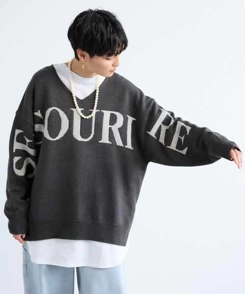 BARNYARDSTORM(バンヤードストーム)の「BARNYARDSTORM / ビッグロゴVネックニット / ハンドウォッシャブル【WEB限定カラー】【YouTube「i.style closet」紹介アイテム】(ニット/セーター・レディース・ブラウン/グレー/オートミール・FREE)」の4枚目の写真