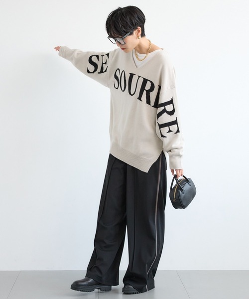 BARNYARDSTORM(バンヤードストーム)の「BARNYARDSTORM / ビッグロゴVネックニット / ハンドウォッシャブル【WEB限定カラー】【YouTube「i.style closet」紹介アイテム】(ニット/セーター・レディース・ブラウン/グレー/オートミール・FREE)」の10枚目の写真