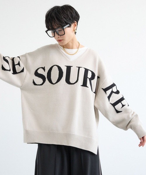 BARNYARDSTORM(バンヤードストーム)の「BARNYARDSTORM / ビッグロゴVネックニット / ハンドウォッシャブル【WEB限定カラー】【YouTube「i.style closet」紹介アイテム】(ニット/セーター・レディース・ブラウン/グレー/オートミール・FREE)」の19枚目の写真