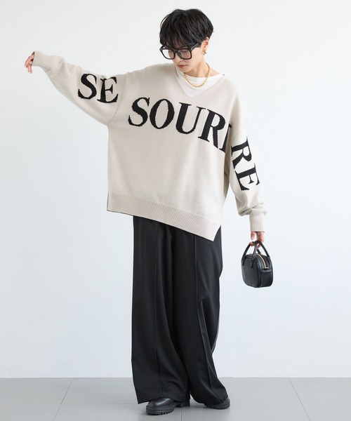 BARNYARDSTORM(バンヤードストーム)の「BARNYARDSTORM / ビッグロゴVネックニット / ハンドウォッシャブル【WEB限定カラー】【YouTube「i.style closet」紹介アイテム】(ニット/セーター・レディース・ブラウン/グレー/オートミール・FREE)」の21枚目の写真