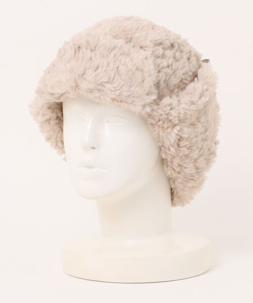 Anui（アニュイ）の「【UNISEX/CONTROL FREAK】フェイクボアフライトキャップ（キャップ・レディース・ベージュ/ブラック・FREE）」の2枚目の写真