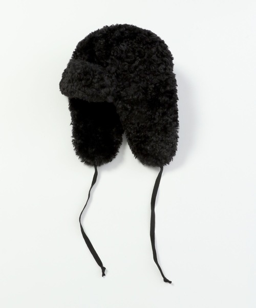 Anui（アニュイ）の「【UNISEX/CONTROL FREAK】フェイクボアフライトキャップ（キャップ・レディース・ベージュ/ブラック・FREE）」の4枚目の写真