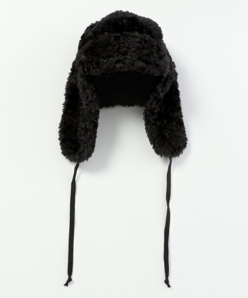 Anui（アニュイ）の「【UNISEX/CONTROL FREAK】フェイクボアフライトキャップ（キャップ・レディース・ベージュ/ブラック・FREE）」の5枚目の写真