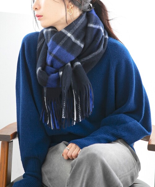 Chloé チェック柄ストール ウール混紡 Chloé チェック柄ストール ウール混紡 Chloé チェック柄ストール