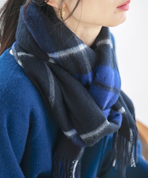 セール】quaranciel: カシミヤ ミックス チェック ストール 25AW