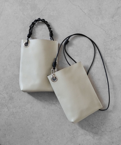 SENTI SHRINK LEATHER MINI SHOULDER BAG シュリンクレザーミニショルダーバッグ