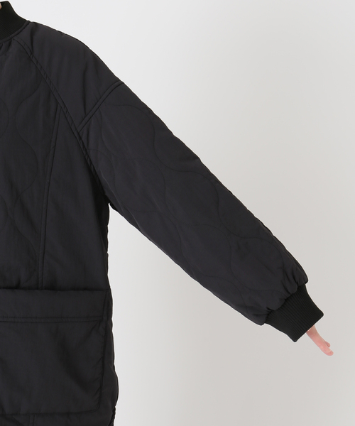 B.C STOCK（ベーセーストック）の「《追加3》【WEB+一部店舗限定】保温 / リブ付き中綿ブルゾン（その他アウター・レディース・ブラック/カーキ/アイボリー・FREE）」の8枚目の写真