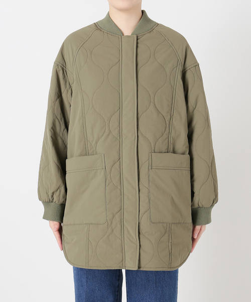 B.C STOCK（ベーセーストック）の「《追加3》【WEB+一部店舗限定】保温 / リブ付き中綿ブルゾン（その他アウター・レディース・ブラック/カーキ/アイボリー・FREE）」の16枚目の写真