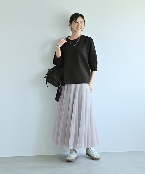 STYLE DELI(スタイルデリ)の「【Kana Oyama×BLK001】バックシャツ生地トップス/DELI size(Tシャツ/カットソー・レディース・ホワイト/ブラック・FREE)」の13枚目の写真