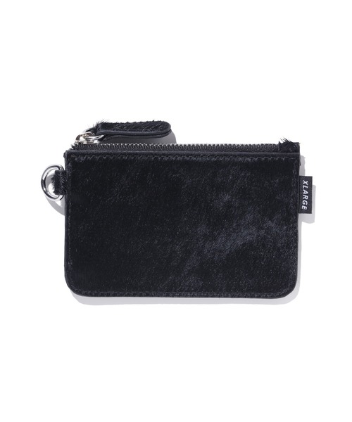 XLARGE（エクストララージ）の「COW FUR COATED COIN AND CARD CASE（コインケース・メンズ・ブラック/マルチ/ベージュ/カモフラージュ・ONE SIZE）」の2枚目の写真