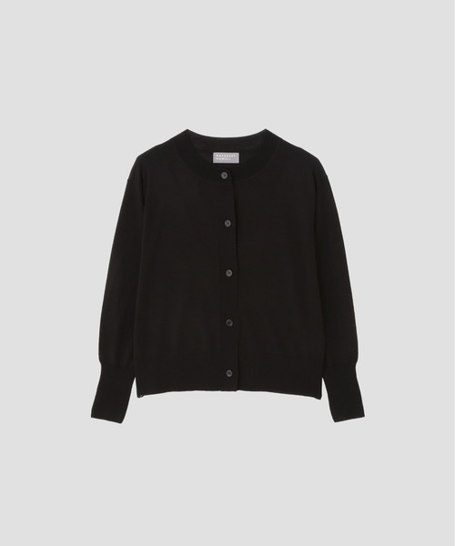 MARGARET HOWELL（マーガレットハウエル）の「WASHABLE WOOL（カーディガン/ボレロ・レディース・ブラック/ワインレッド・2）」の4枚目の写真