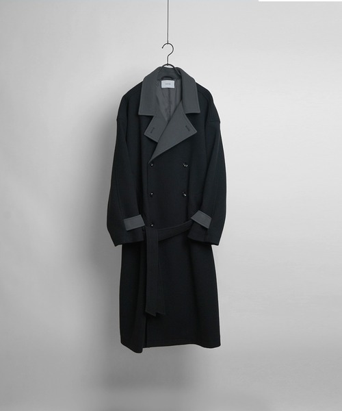 セール】AW オーバーサイズ ウールライク メルトン スタンドネック