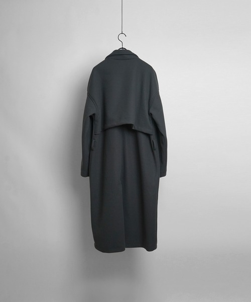 Confirm（コンファーム）の「AW オーバーサイズ ウールライク メルトン スタンドネック ロングトレンチコート【Confirm】（トレンチコート・メンズ・ブラック/ブラック系その他/チャコールグレー/ベージュ/グリーン・M/L）」の16枚目の写真