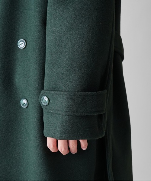 Confirm（コンファーム）の「AW オーバーサイズ ウールライク メルトン スタンドネック ロングトレンチコート【Confirm】（トレンチコート・メンズ・ブラック/ブラック系その他/チャコールグレー/ベージュ/グリーン・M/L）」の22枚目の写真