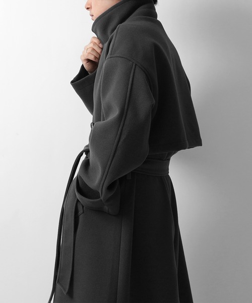 セール】AW オーバーサイズ ウールライク メルトン スタンドネック