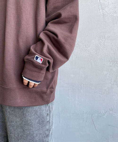 MLB（メジャーリーグベースボール）の「[FANATICS/ファナティクス] 別注 MLBロゴ バックプリントスウェット（スウェット・レディース・ブラック/ブラウン/ネイビー・S/M/L/XL/XXL）」の14枚目の写真